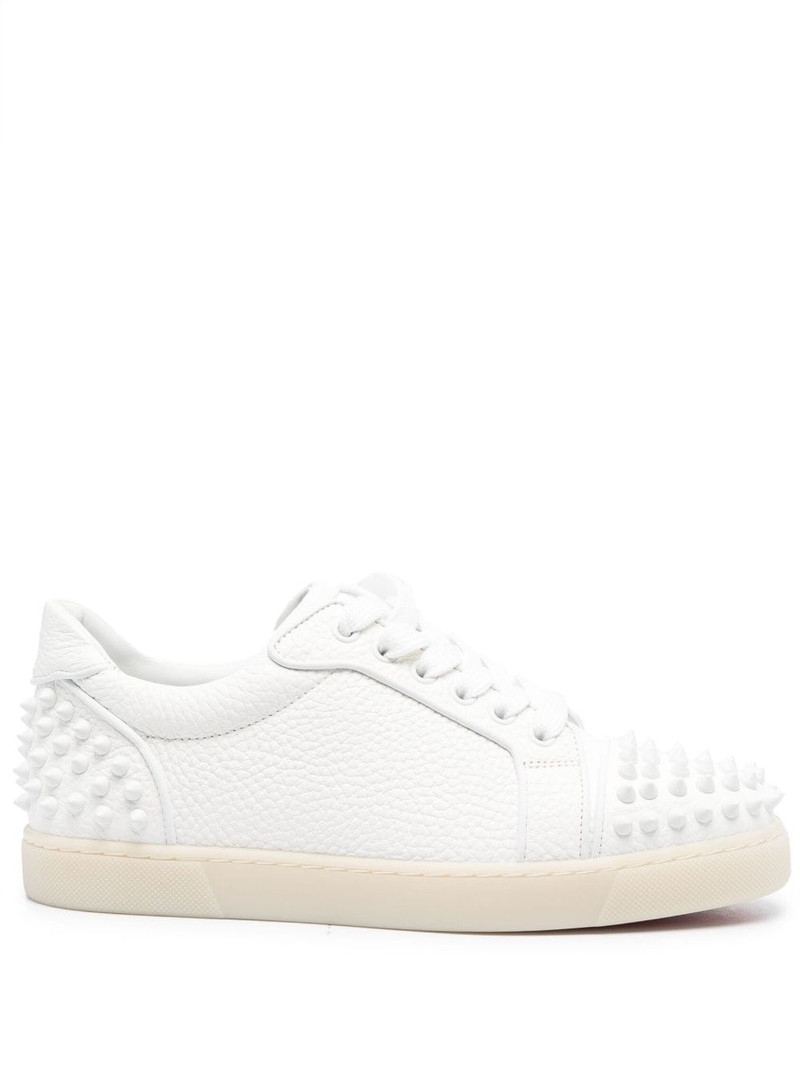 spike-stud lace-up sneakers - 1