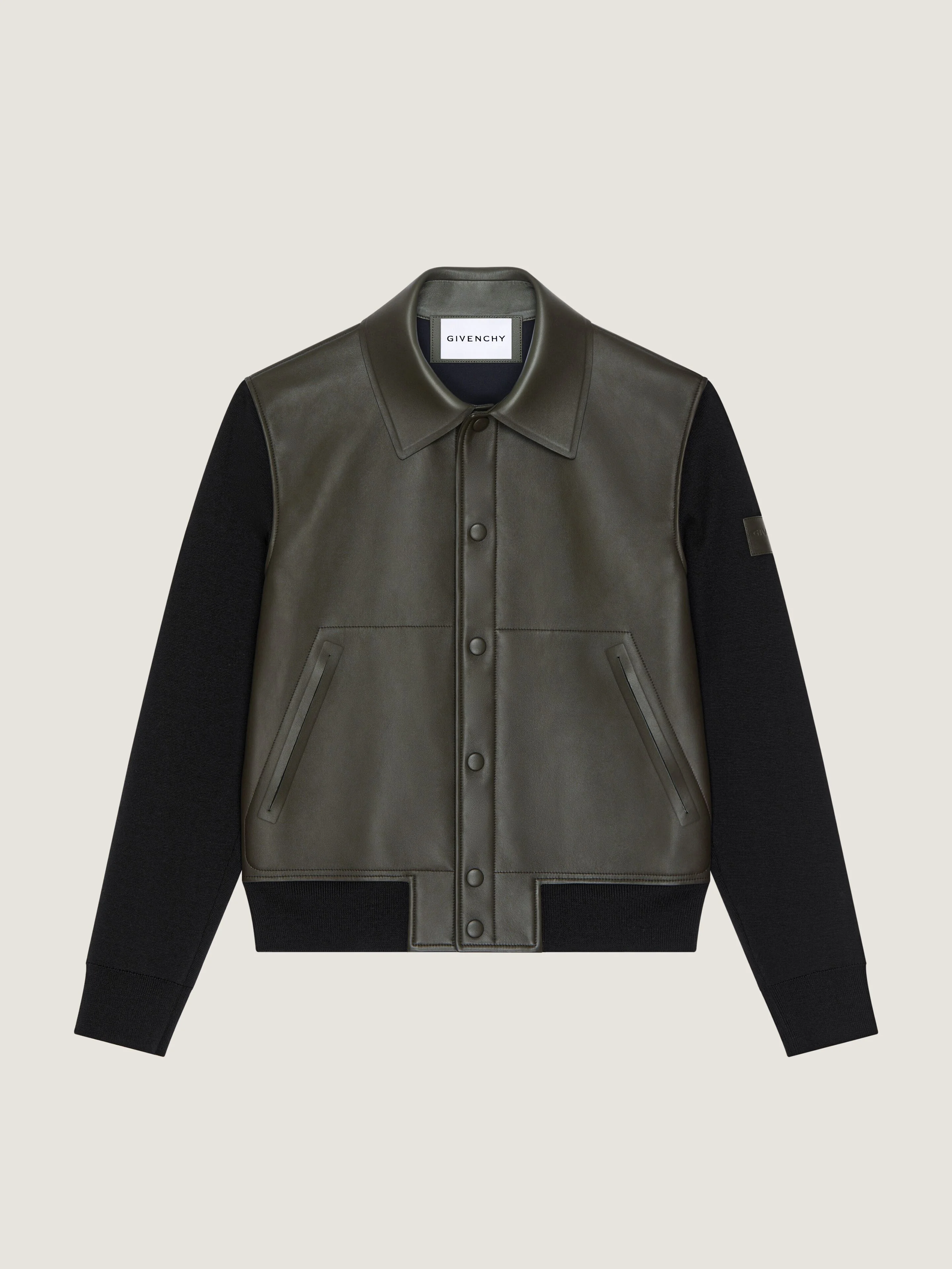 MIX MATERIAL BLOUSON WITH GIVENCHY PARIS PATCH - 1