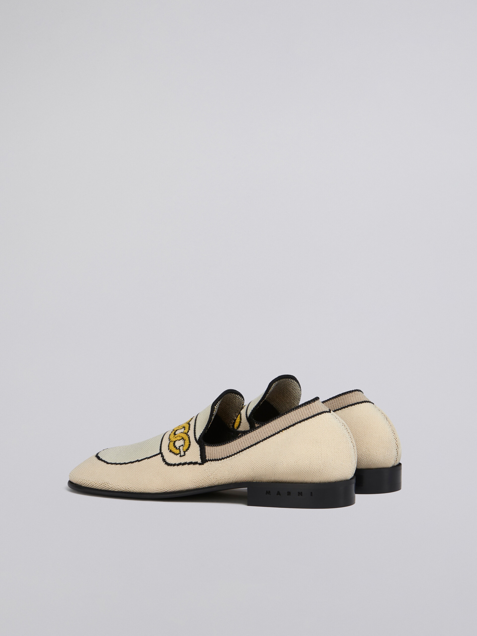 WHITE TROMPE L'ŒIL JACQUARD MOCCASIN - 3