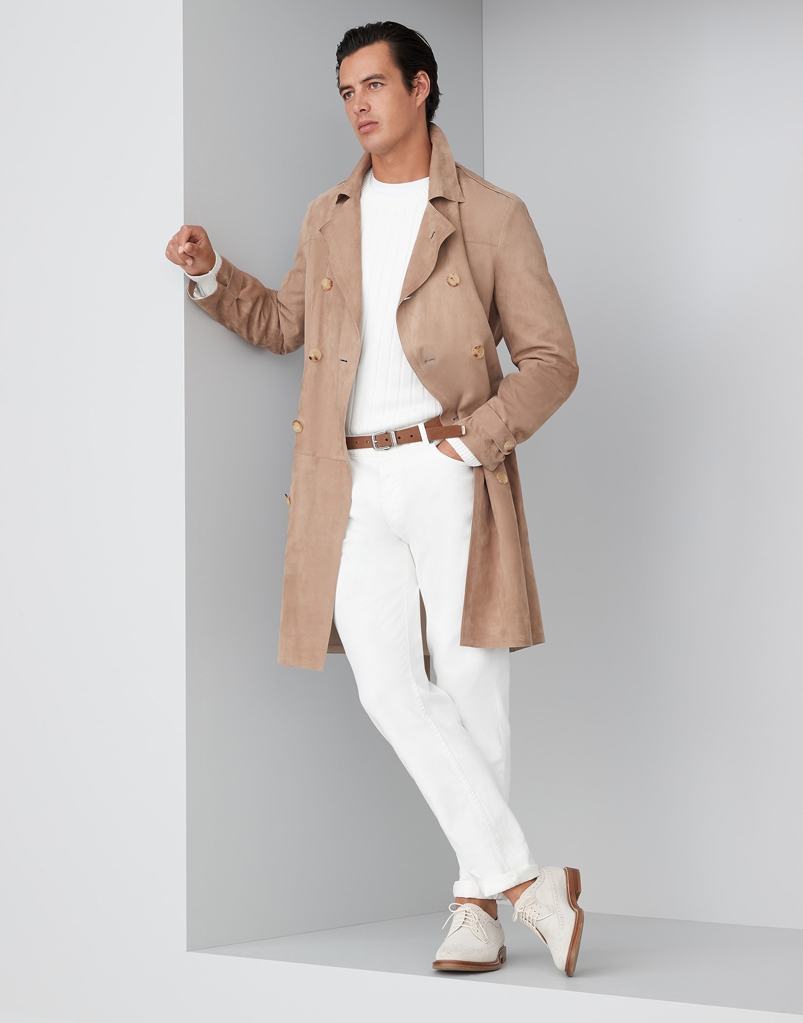 Suede trench coat - 5