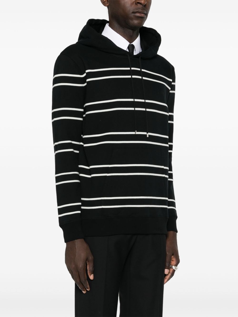 striped cotton hoodie - 3