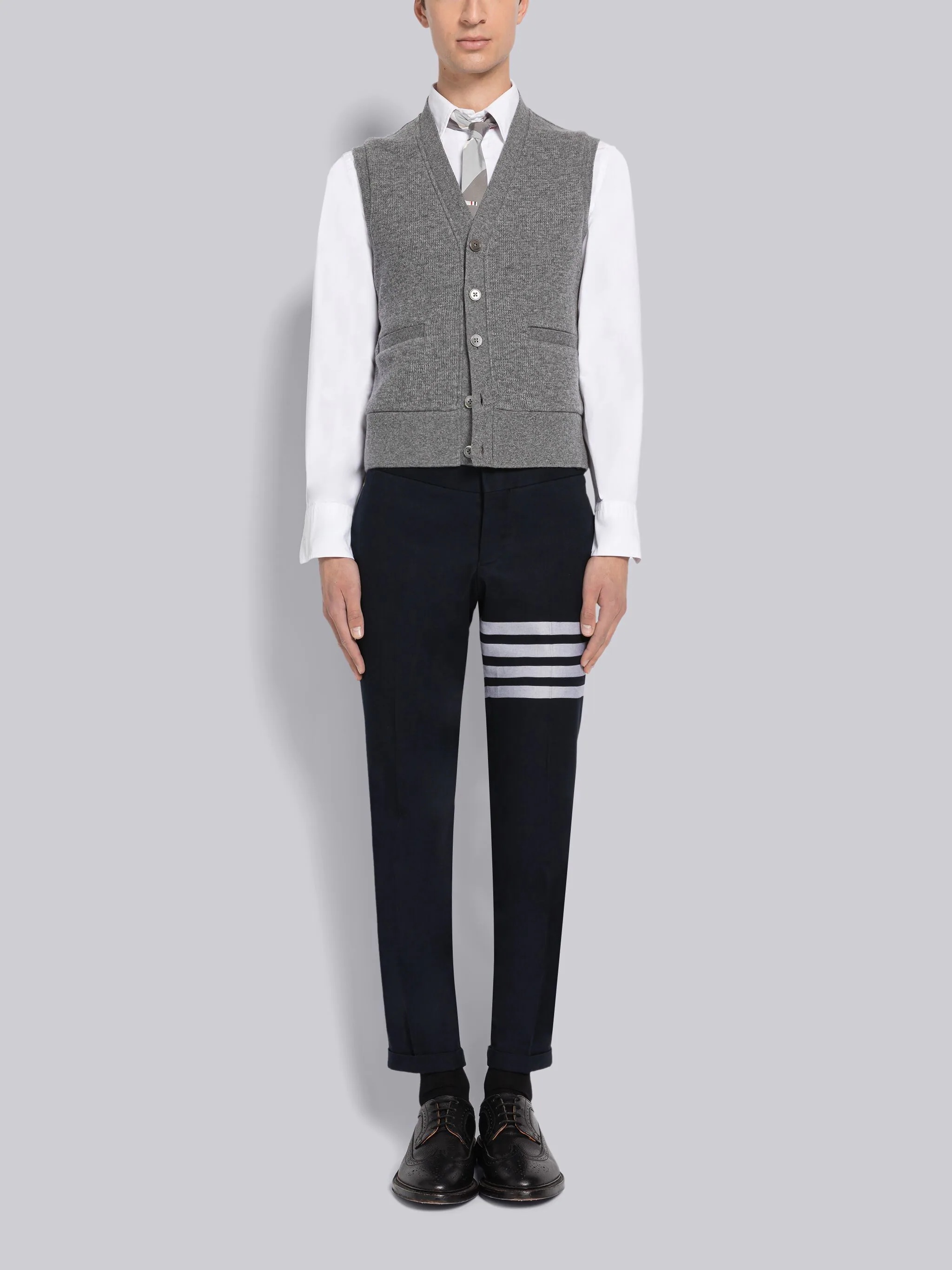 Cashmere Waffle Cardigan Vest - 4