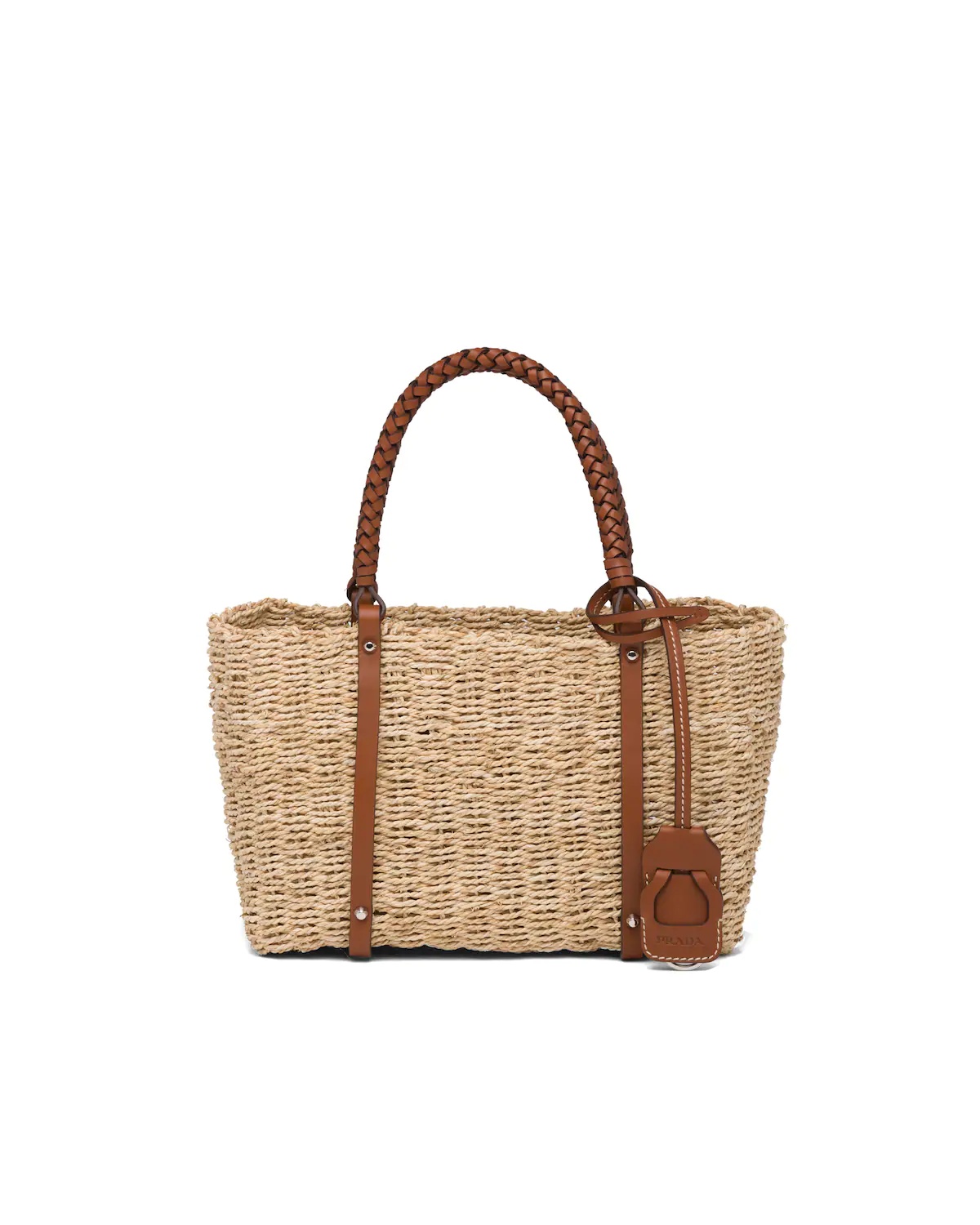 Corn Husk and Leather Tote - 4