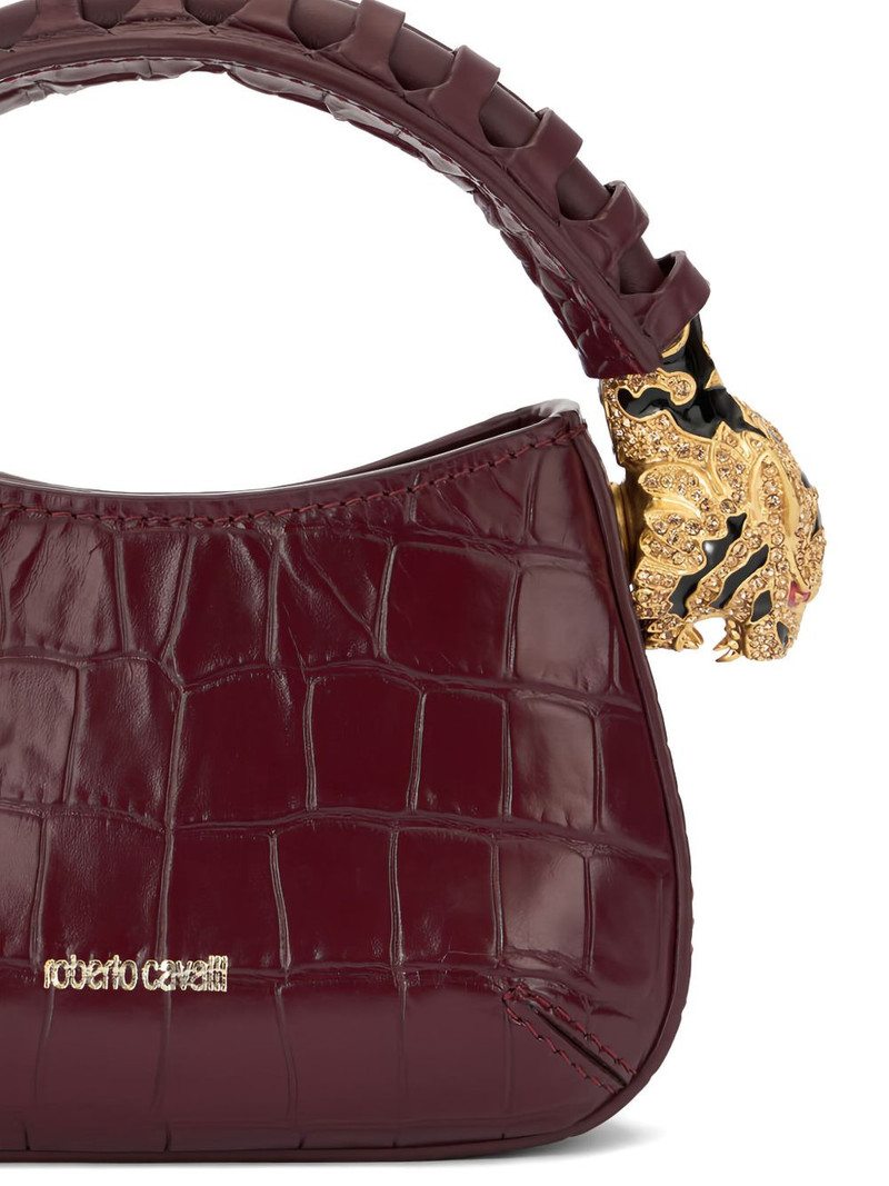 mini Roar tiger-head crocodile-effect shoulder bag 5