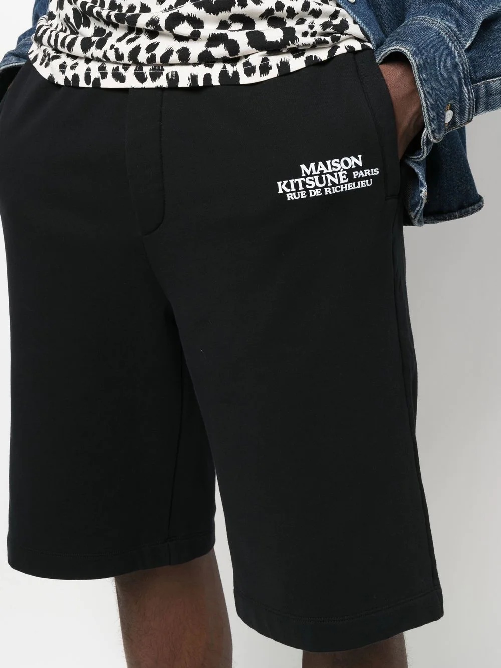 logo-print elasticated-waist track shorts - 5