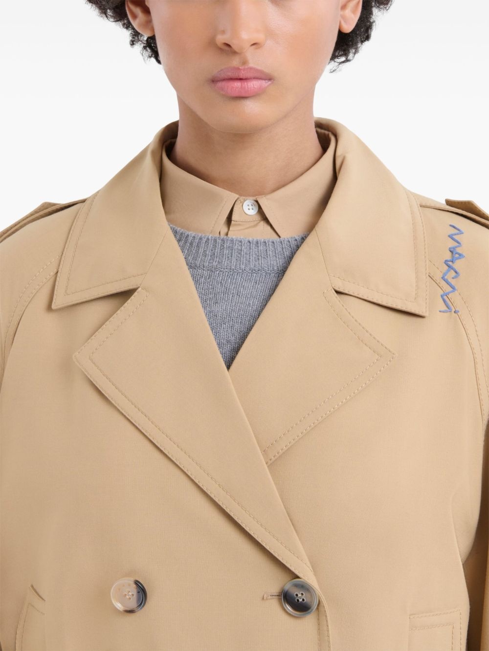 double-breasted trench jacket - 5