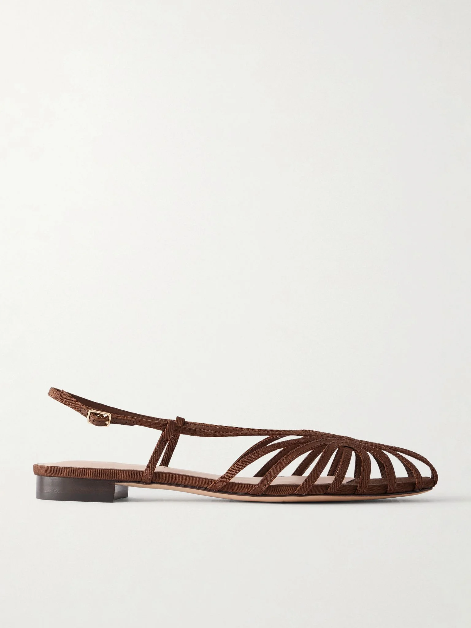 Devon moiré slingback flats Chocolate - 1