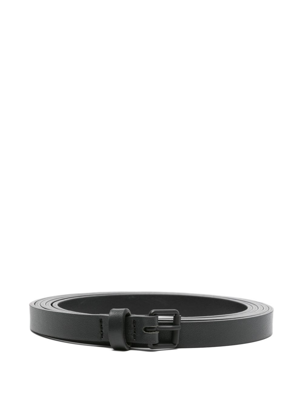 leather rectangle-buckle belt - 1