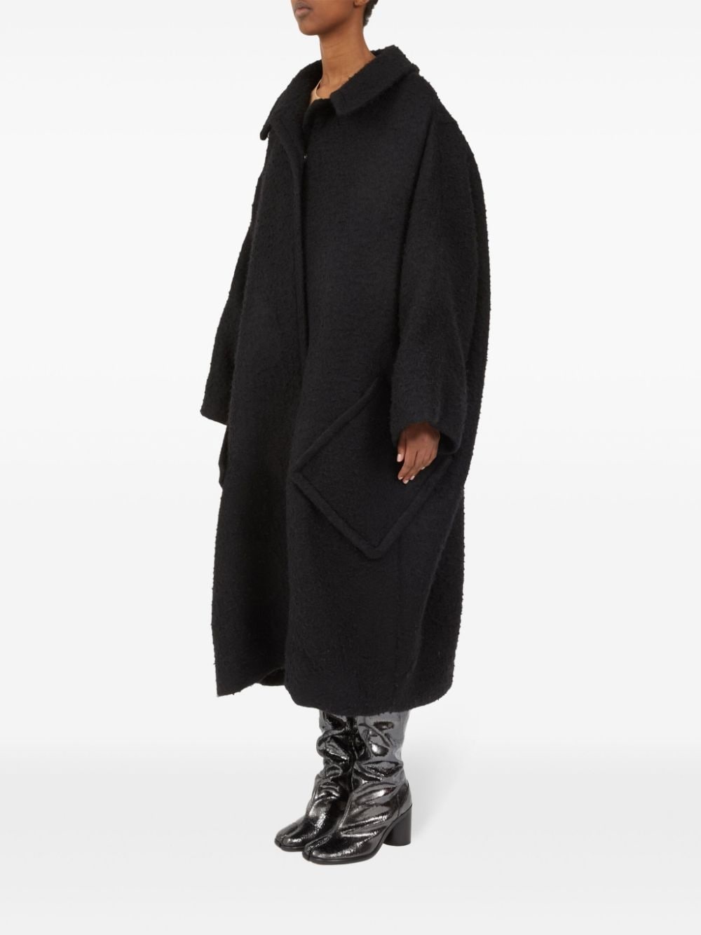 bouclé oversized coat - 6