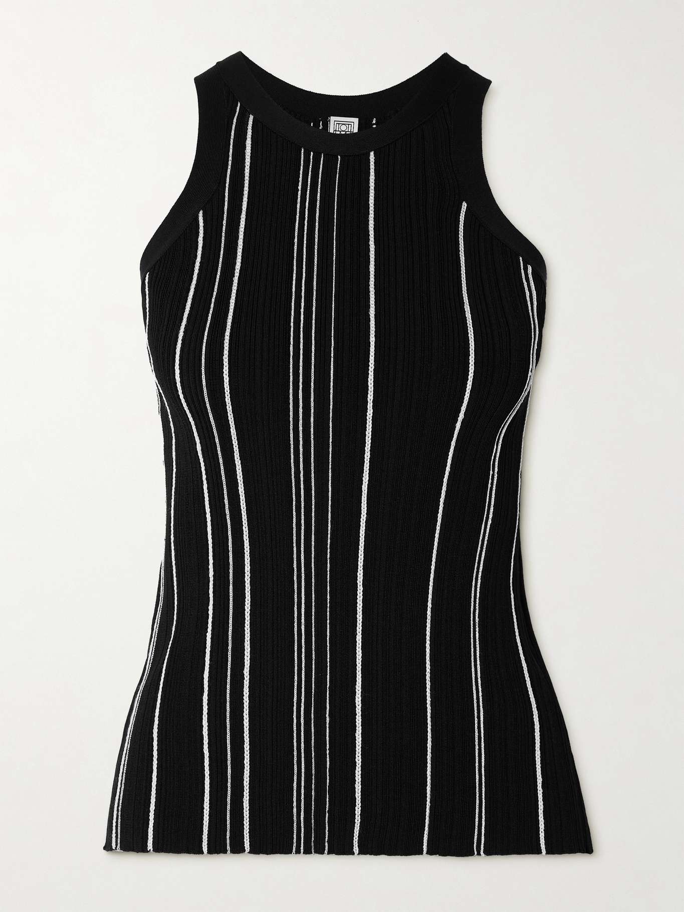 Striped ribbed-knit tank - 1