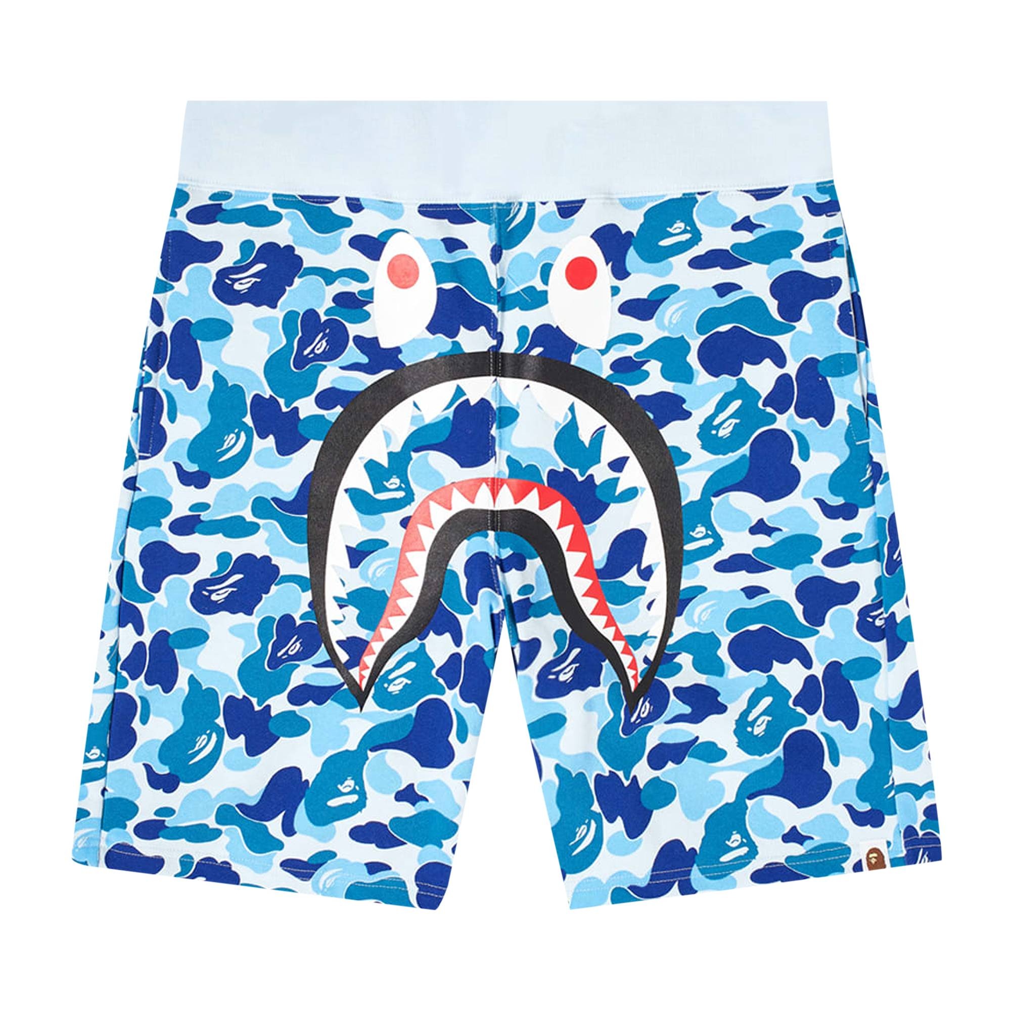 A BATHING APE® BAPE ABC Camo Shark Sweat Shorts 'Blue' | REVERSIBLE