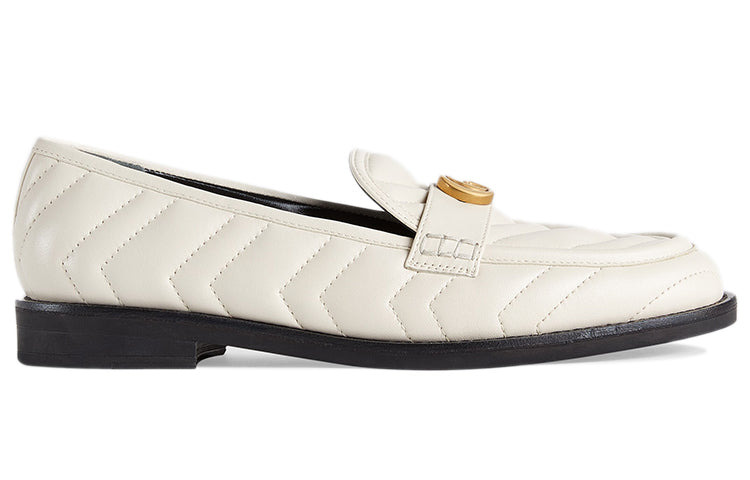 (WMNS) Gucci Loafer With Double G 'White' 670399-BKO60-9022 - 2