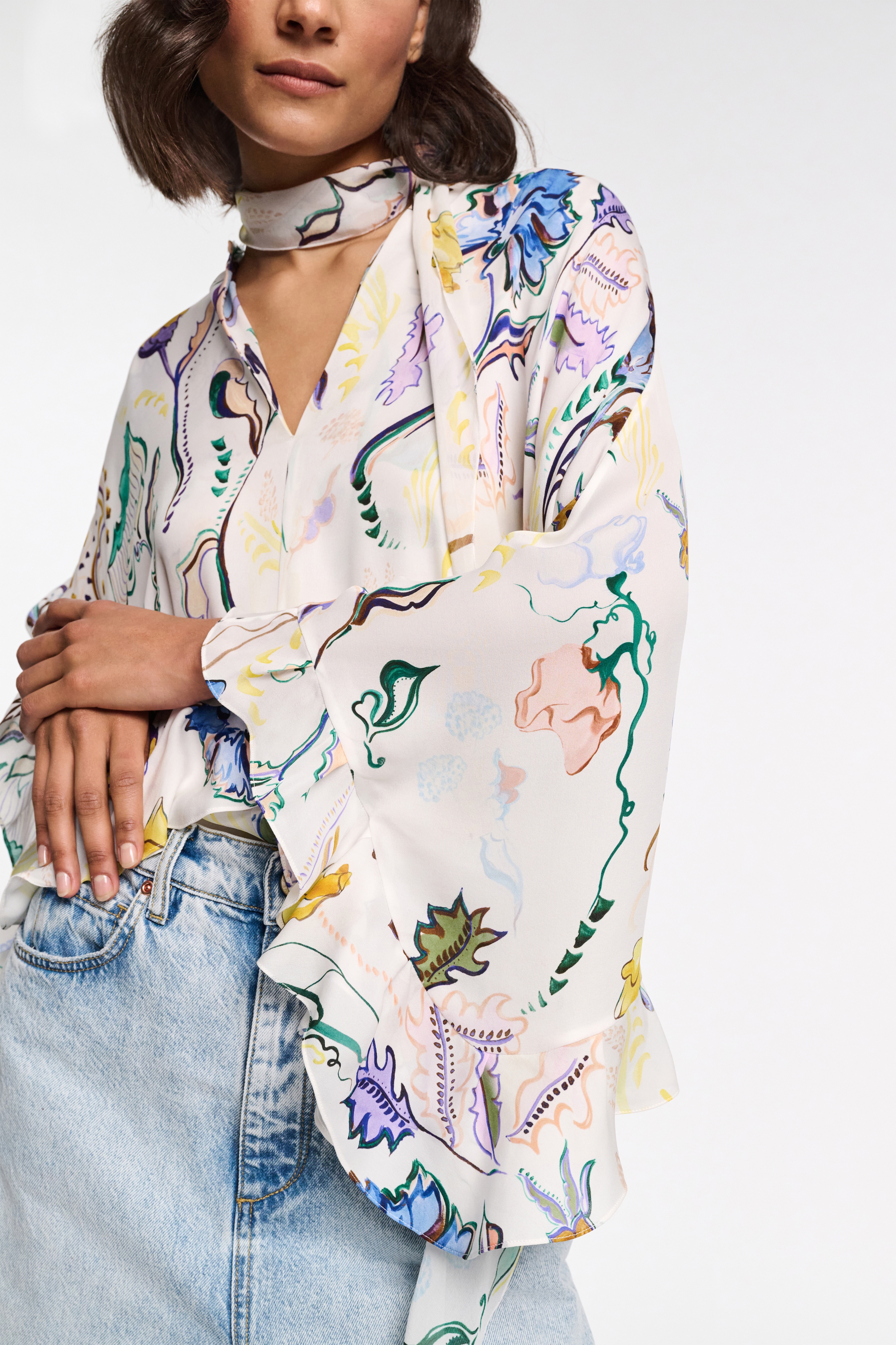 FLORAL TWIST blouse - 5