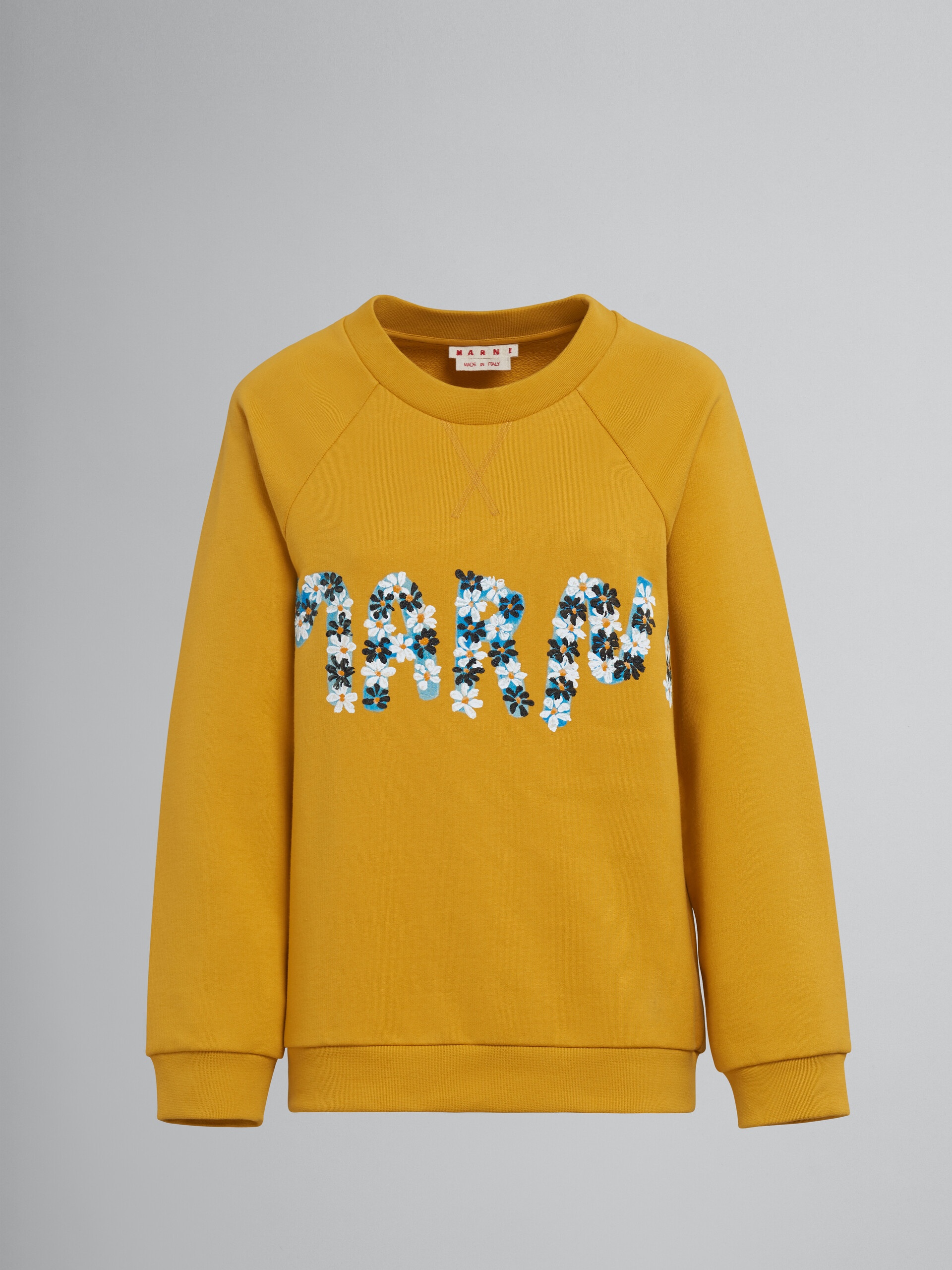 DAISY LOGO PRINT COTTON CREWNECK SWEATSHIRT - 1