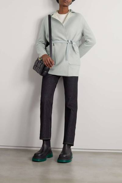 Loro Piana Jimi reversible belted leather and cashmere-twill jacket outlook