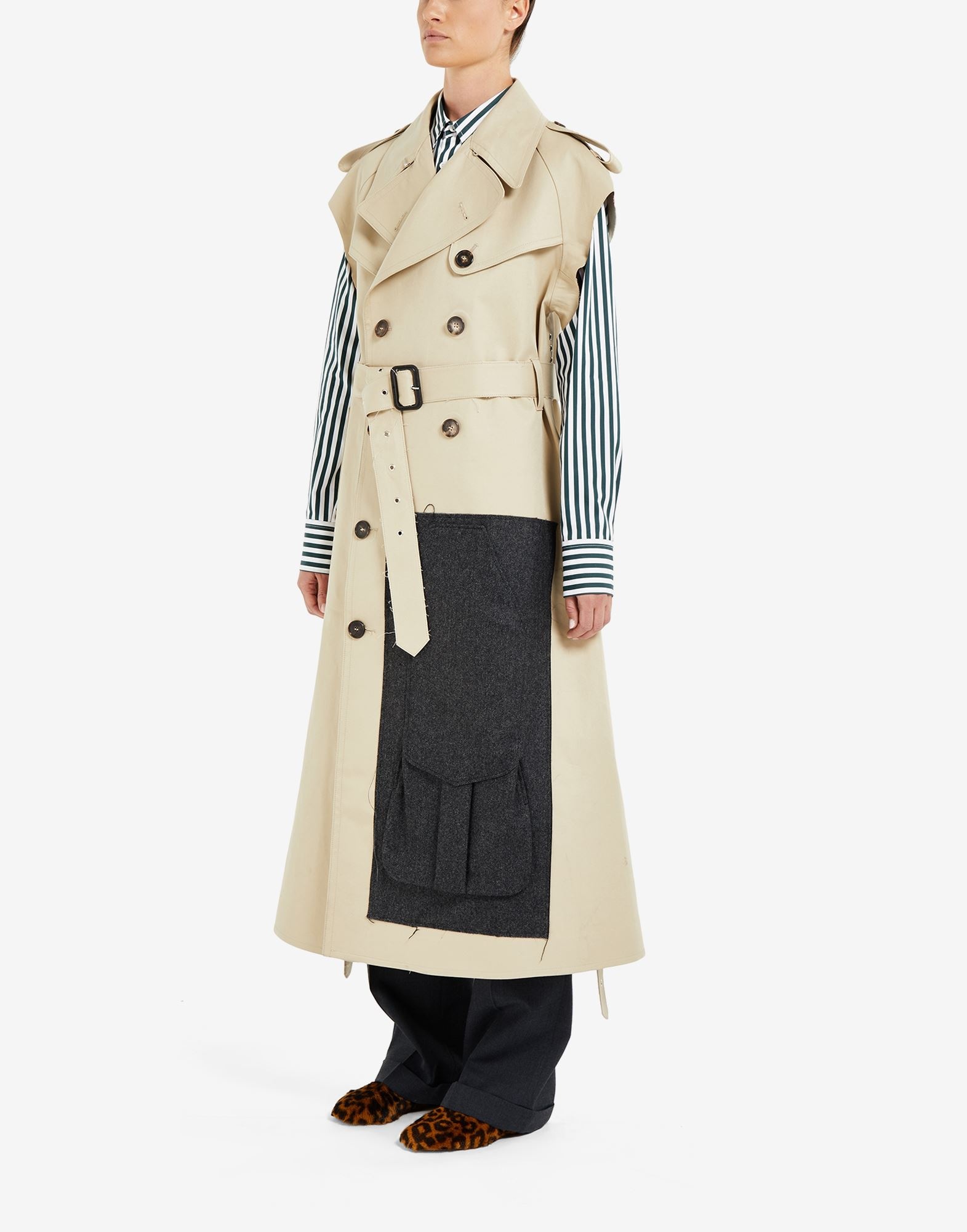 'Memory of' sleeveless trench coat - 5