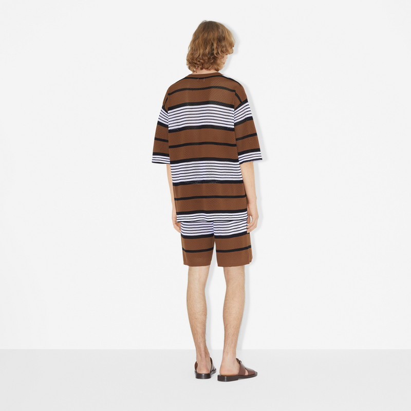줄무늬 인쇄 나일론 Oversize 티셔츠 4