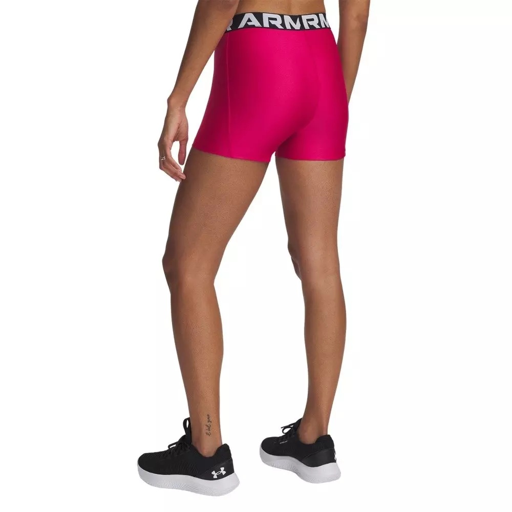 Women's HeatGear Shorty 3" Shorts - Pink/White - 2