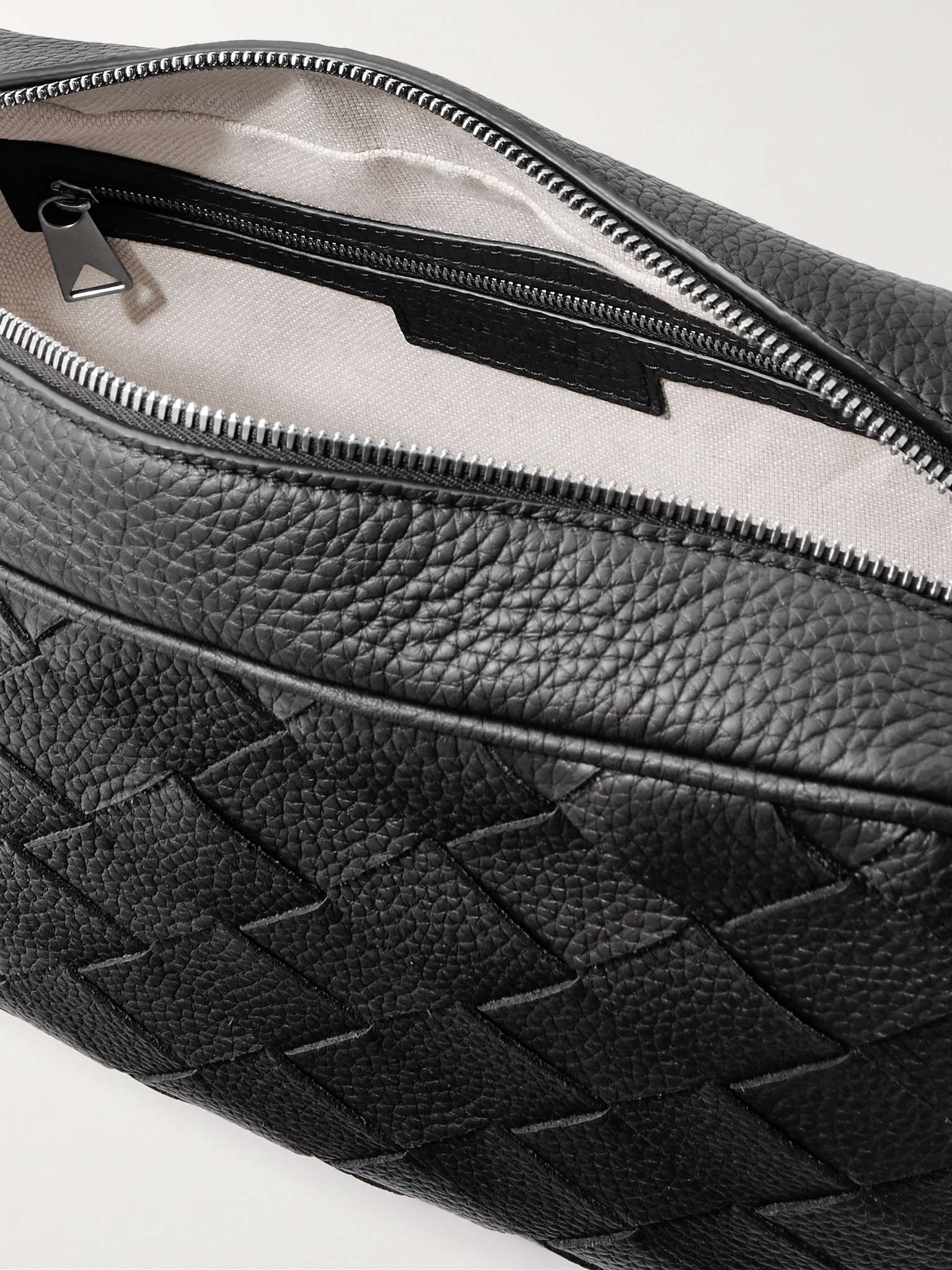 Intrecciato Full-Grain Leather Messenger Bag - 3