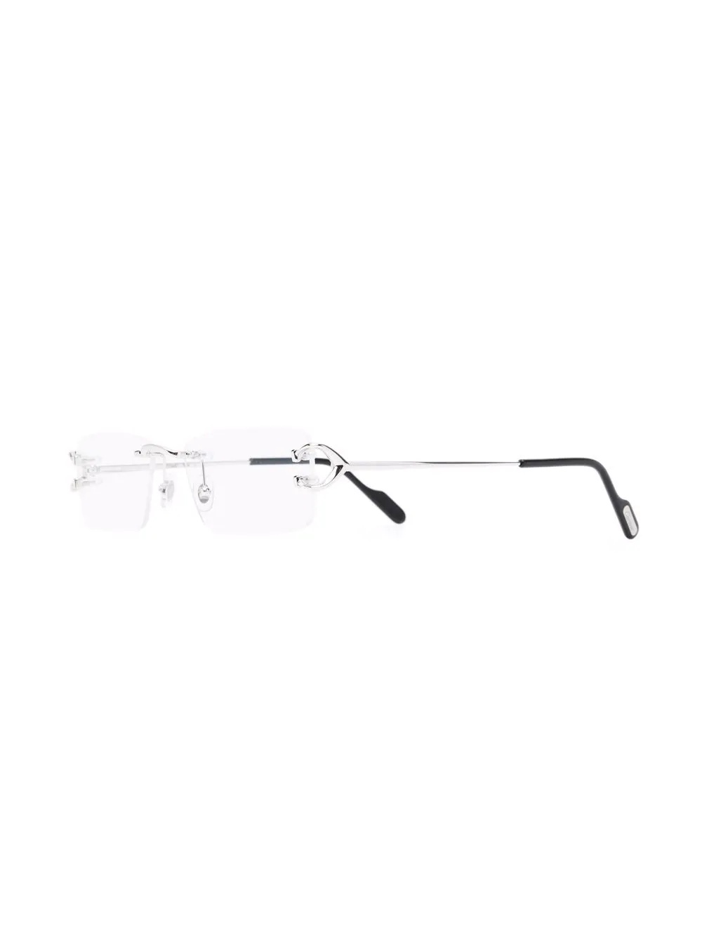 rimless square-frame glasses - 2