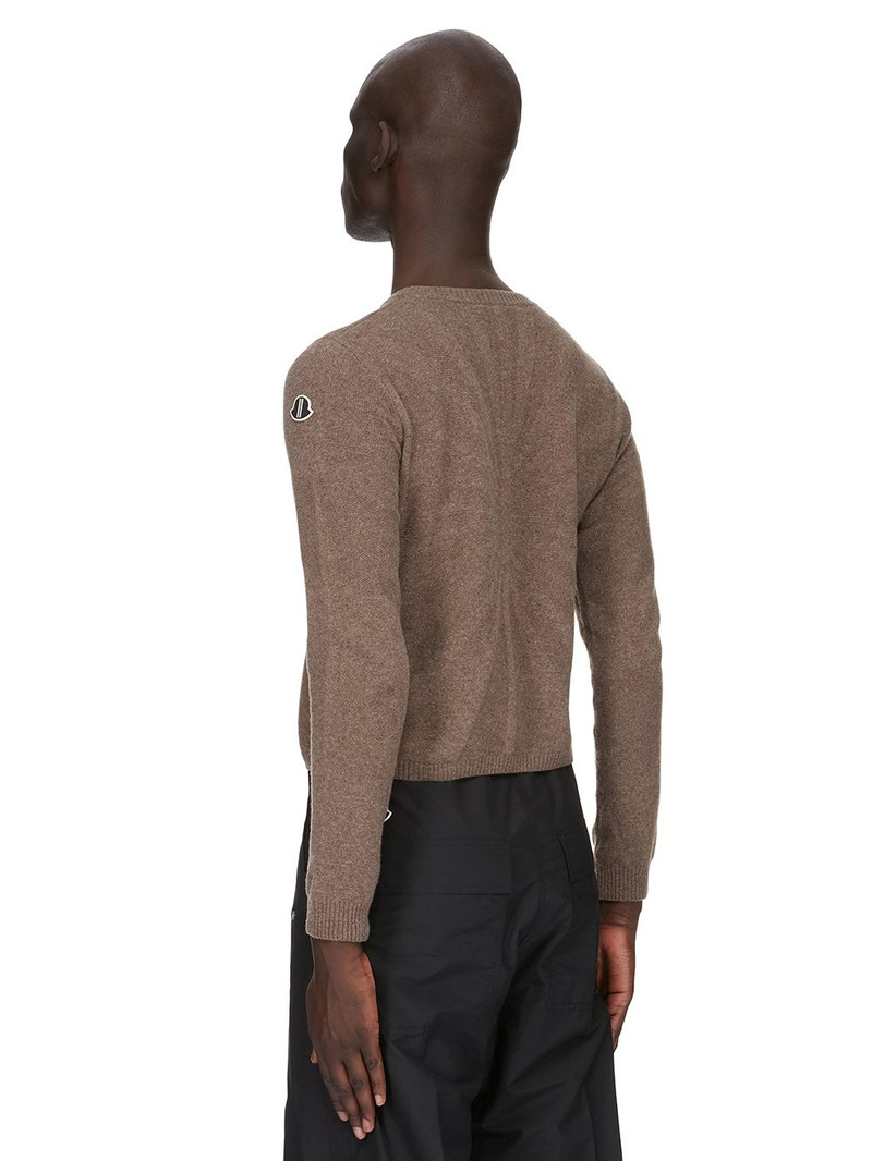 Moncler + Rick Owens Gray Biker Level Round Neck Sweater 9