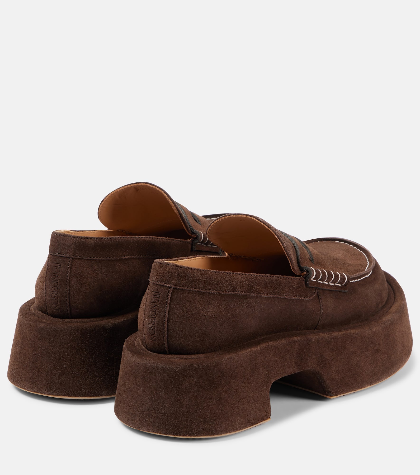 Suede platform penny loafers - 2