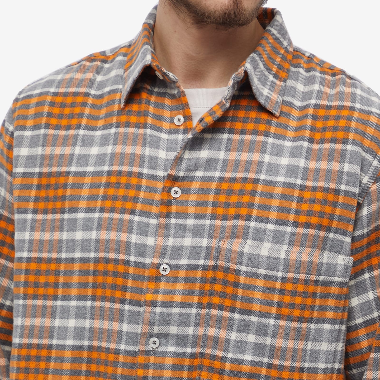Universal Works Brushed Flannel Square Pocket Shirt - 5