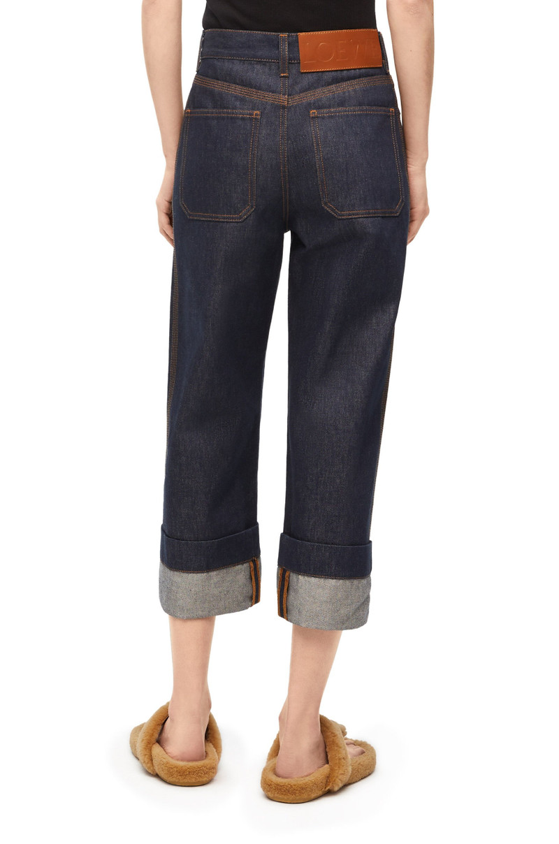 Fisherman turn-up jeans in denim 4