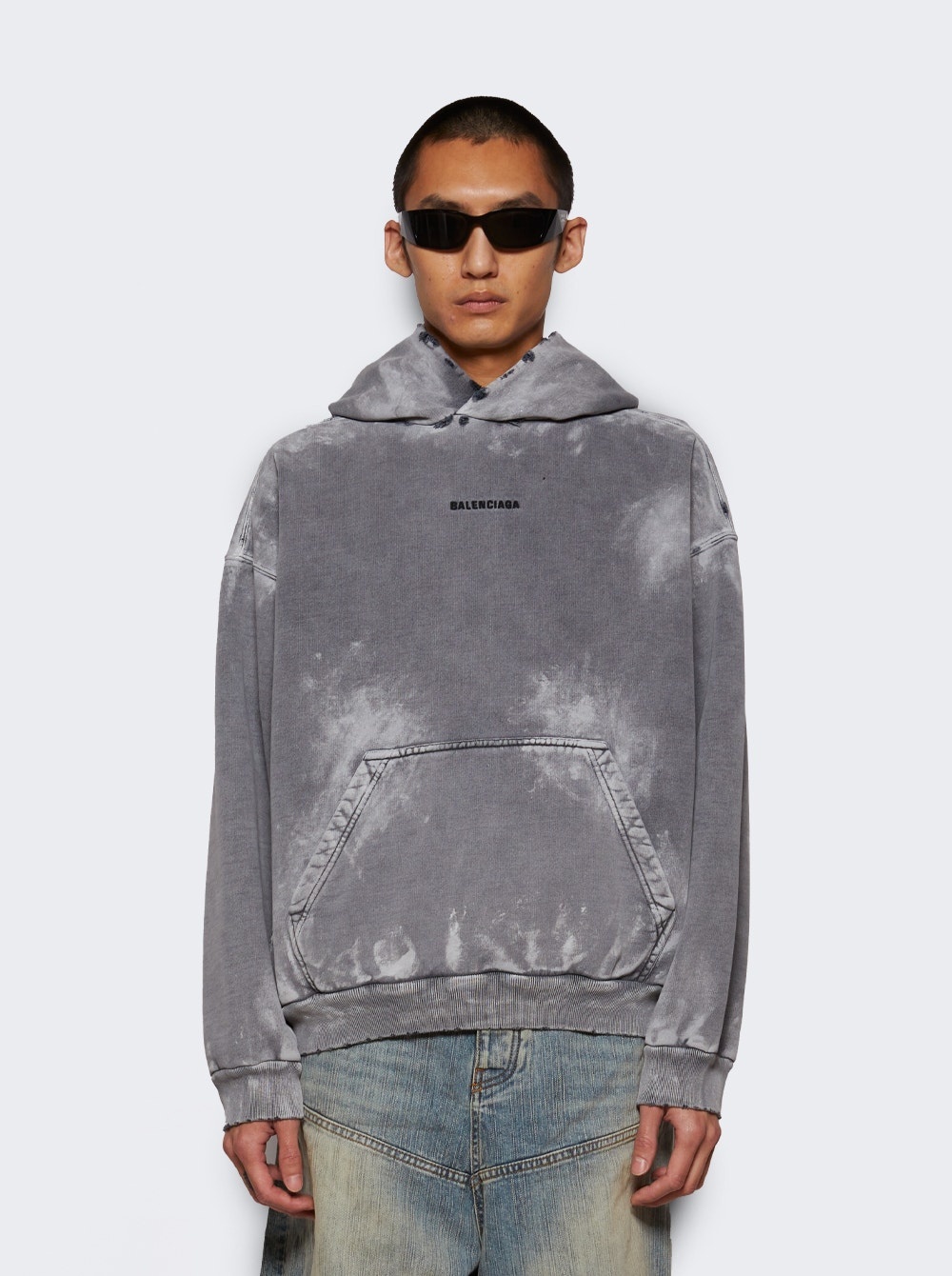 Medium Fit Hoodie Sup Fad Wash Black - 2