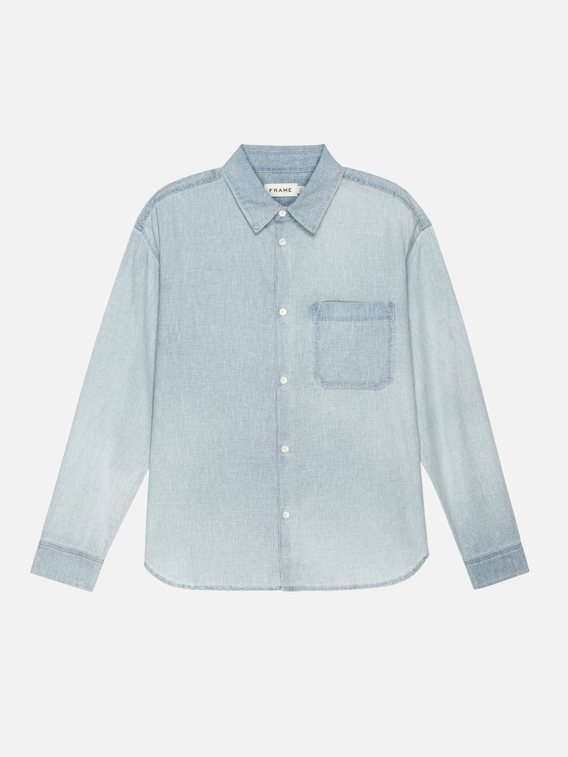 Chambray Camp Collar Shirt in Herald 1