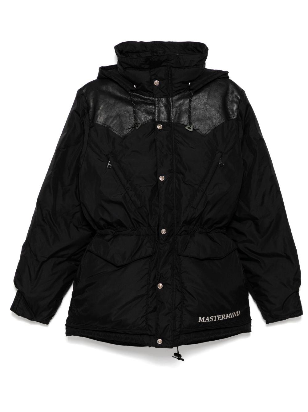 panel embroidered-logo padded jacket - 1
