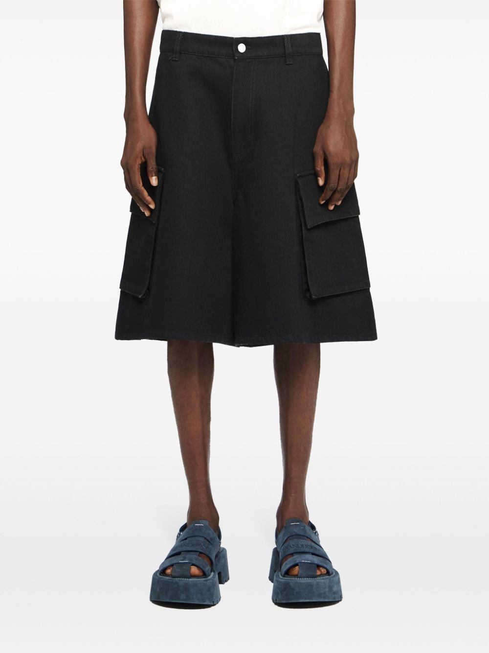 cargo denim shorts - 3