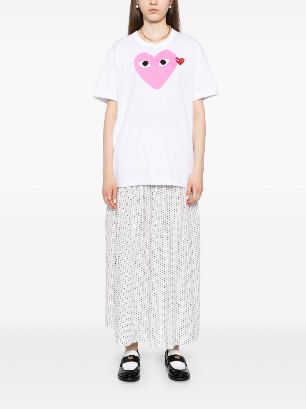 heart-printed T-shirt - 3