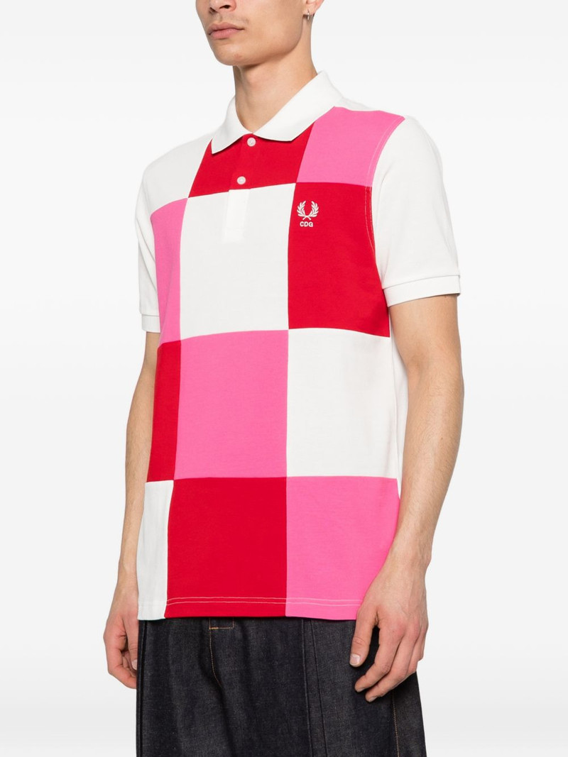 Comme des Garçons SHIRT x Fred Perry patchwork pique polo shirt outlook