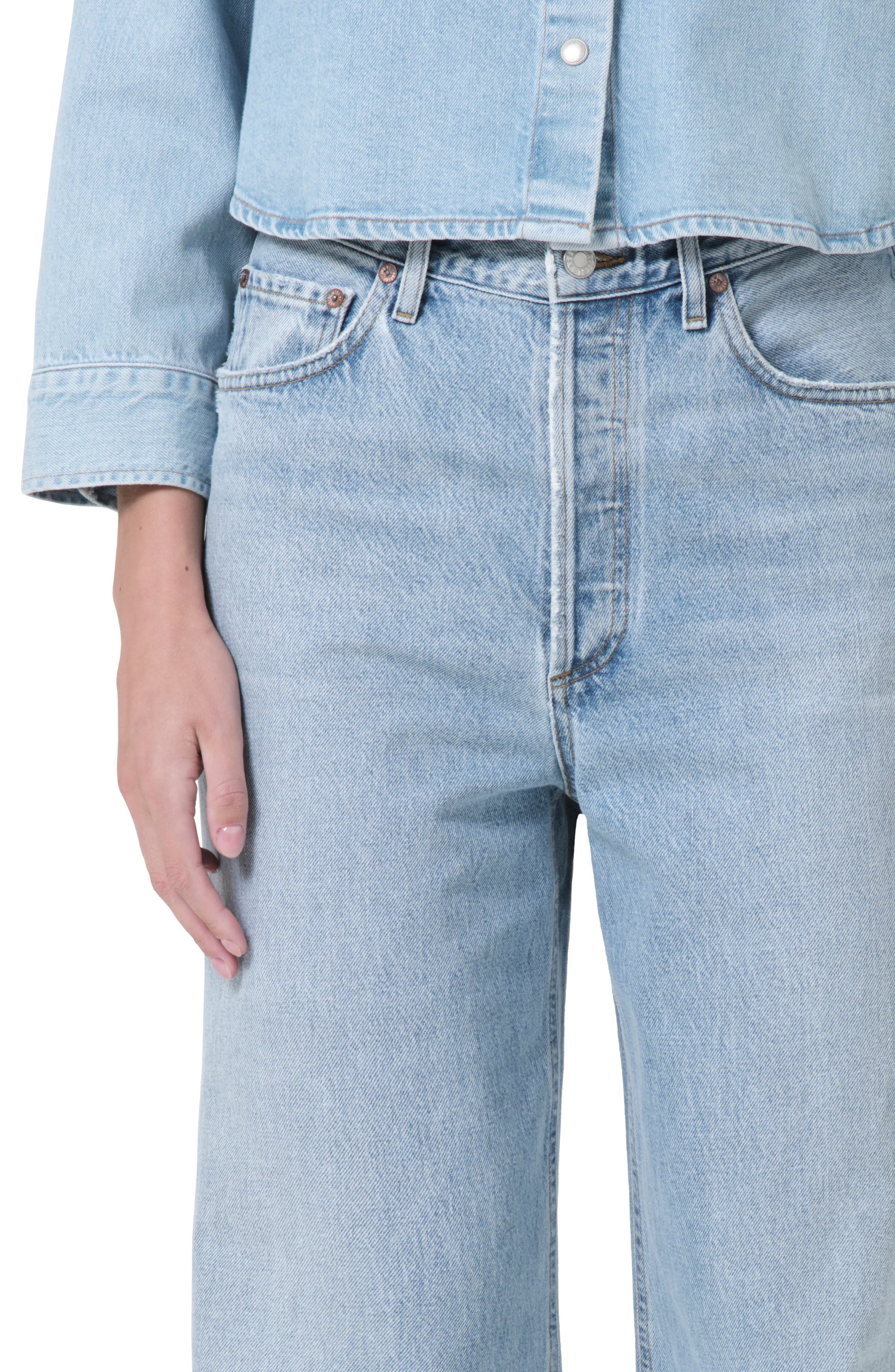 AGOLDE Dame High Waist Wide Leg Jeans in Conflict at Nordstrom - 4