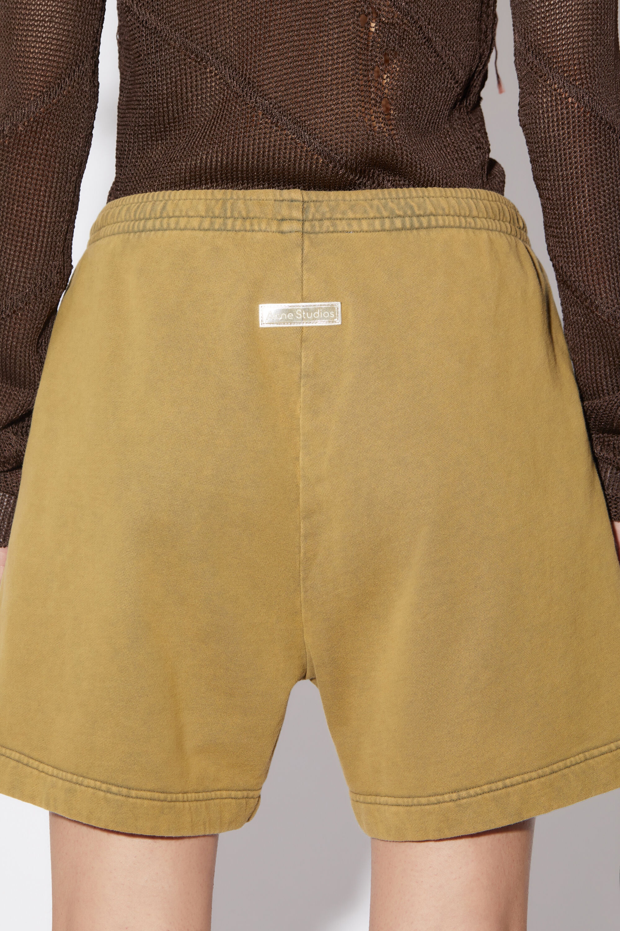 Cotton sweat shorts - Sage green - 5