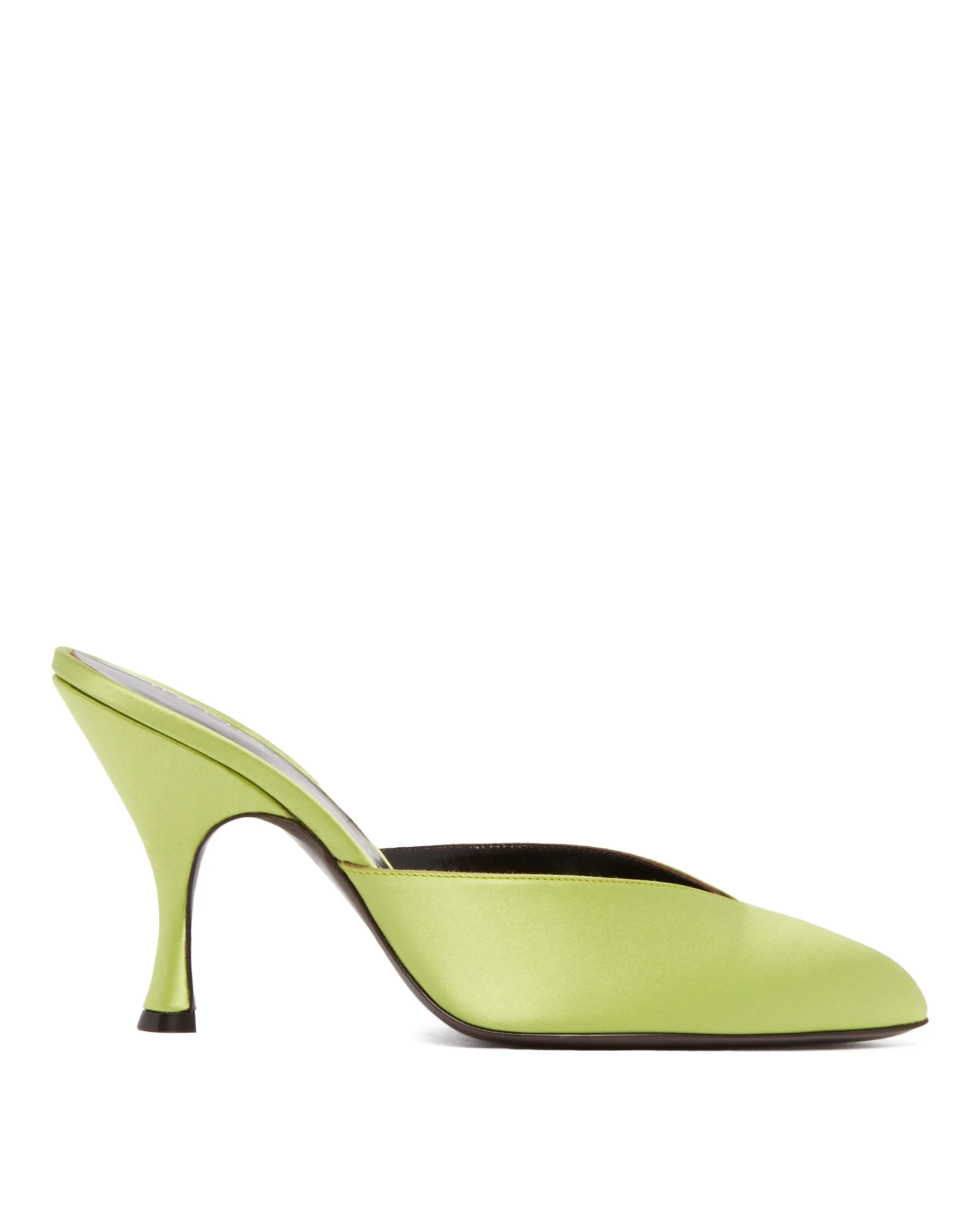 Green Sitting Pretty Satin Mules - 1