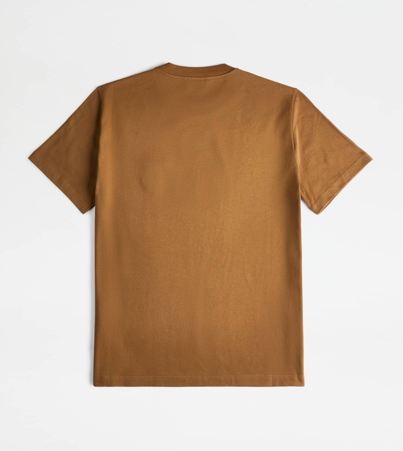 ROUND NECK T-SHIRT - BROWN 5