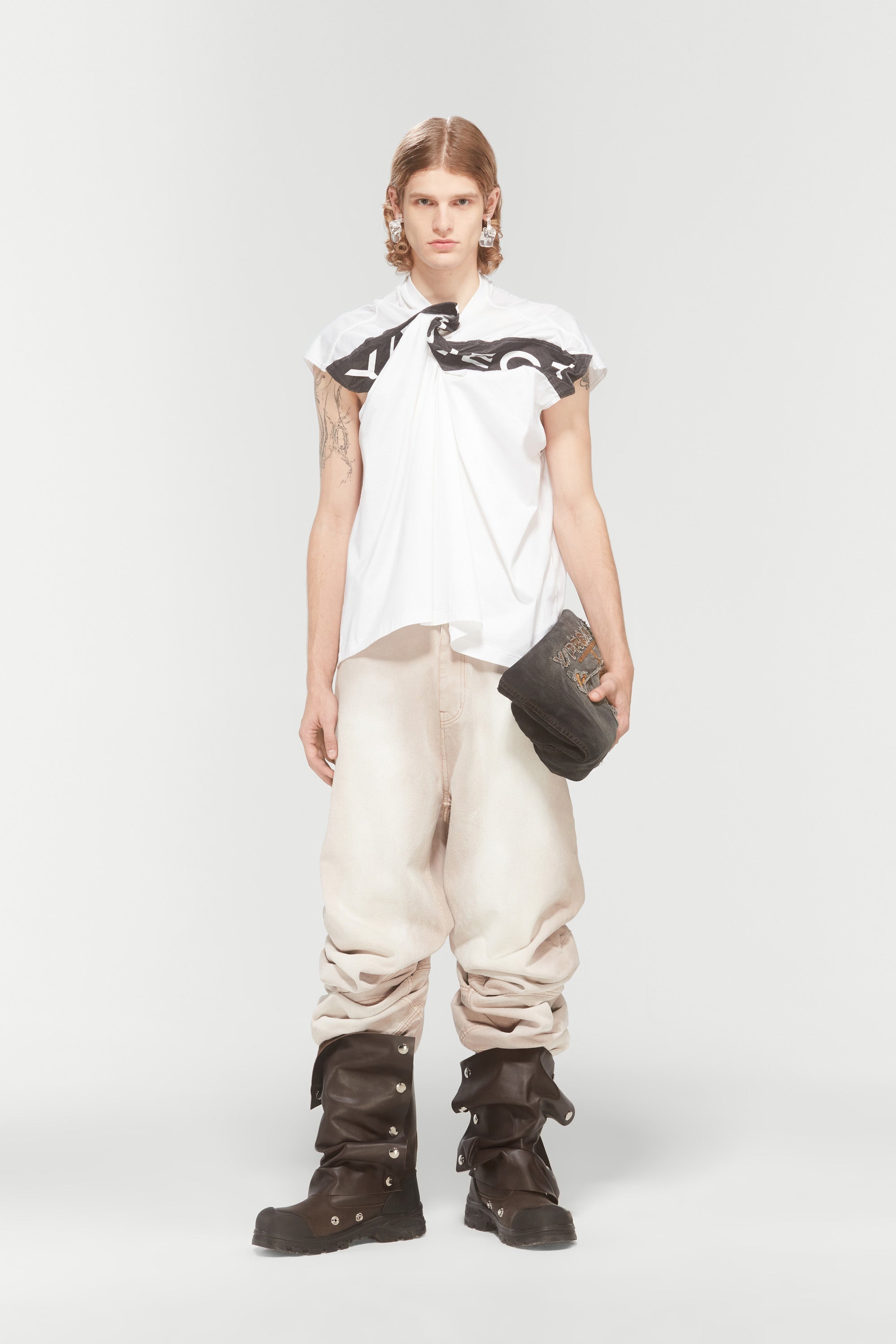 SCRUNCHED LOGO TANK TOP - 2