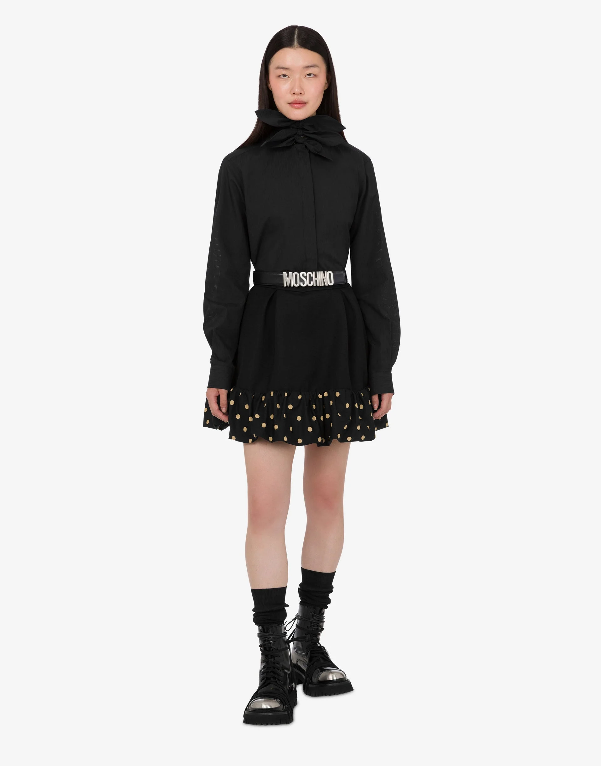 COTTON POPLIN JACQUARD SHIRT - 1