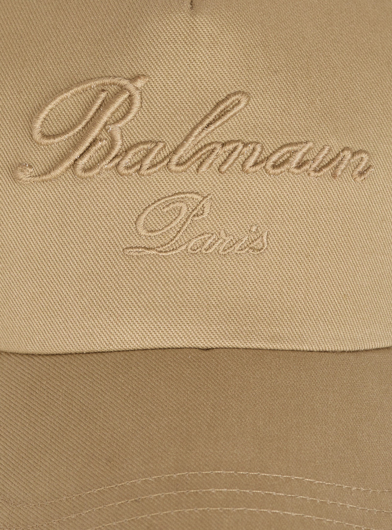 Cotton cap with Balmain Signature embroidery 5