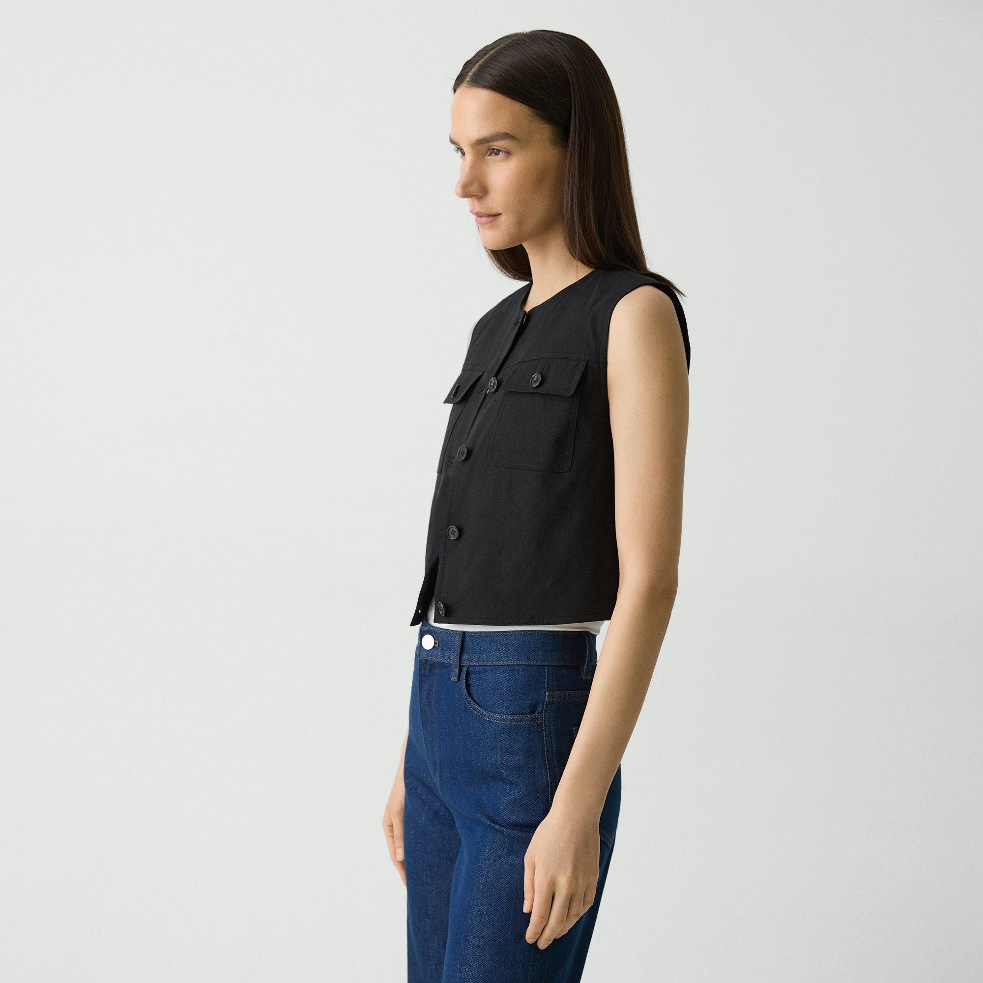 Trucker Vest in Good Linen - 3