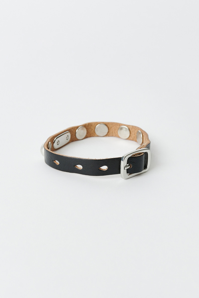 Our Legacy Super Slim Bracelet Deep Black Leather outlook