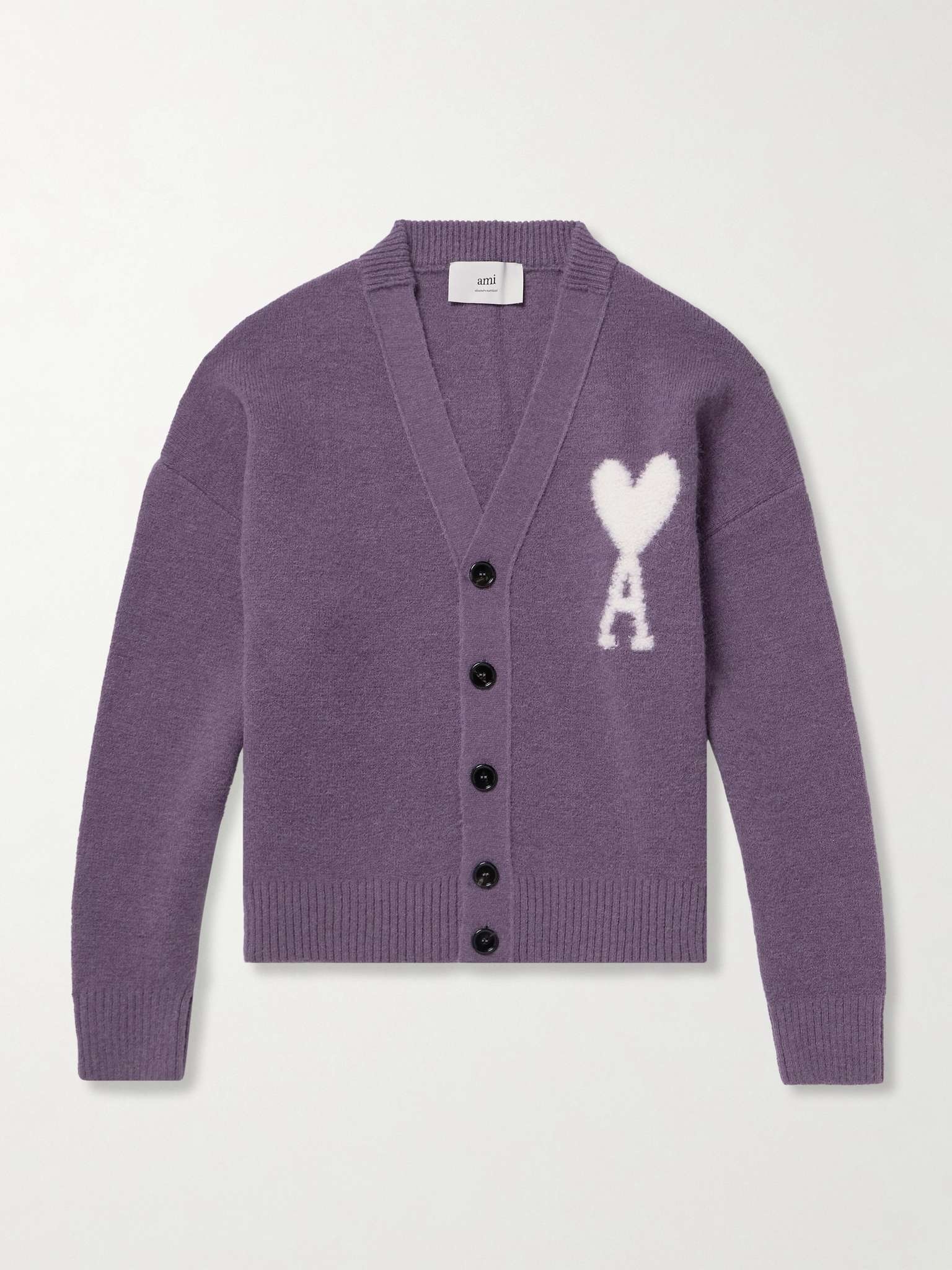 Logo-Jacquard Alpaca-Blend Cardigan - 1