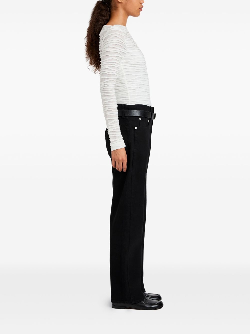 ruched long-sleeve top - 3