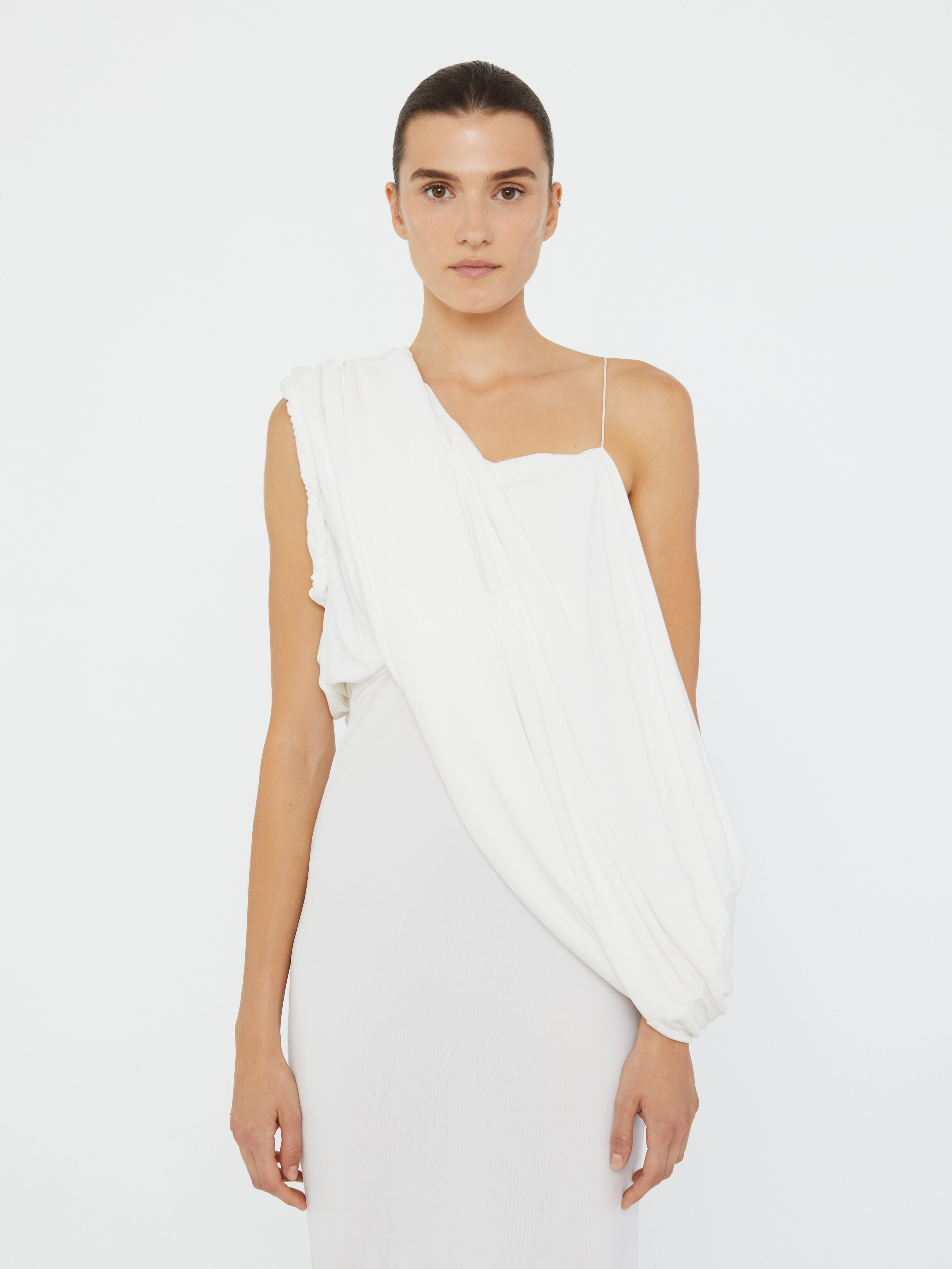 Aiba Draped Jersey Tee Dress - 4