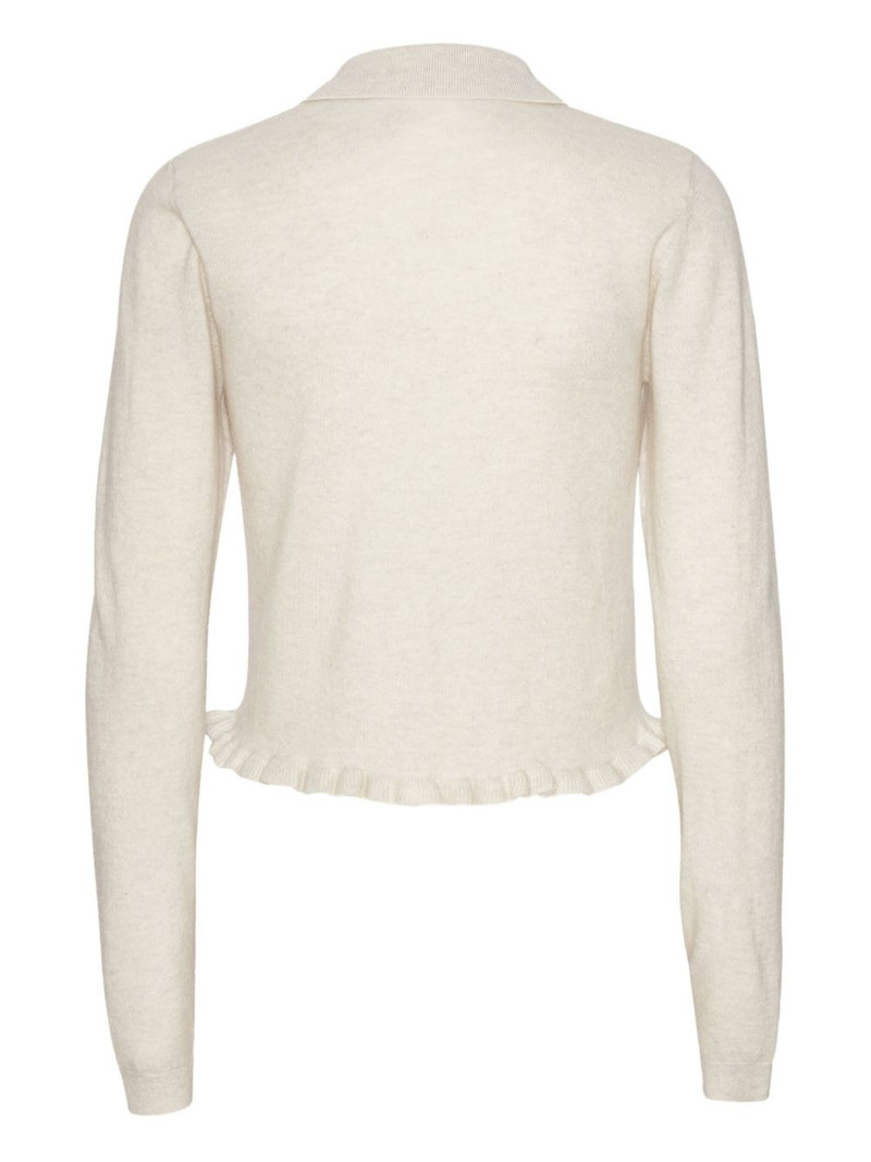 ROTATE ruffled-hem cardigan outlook