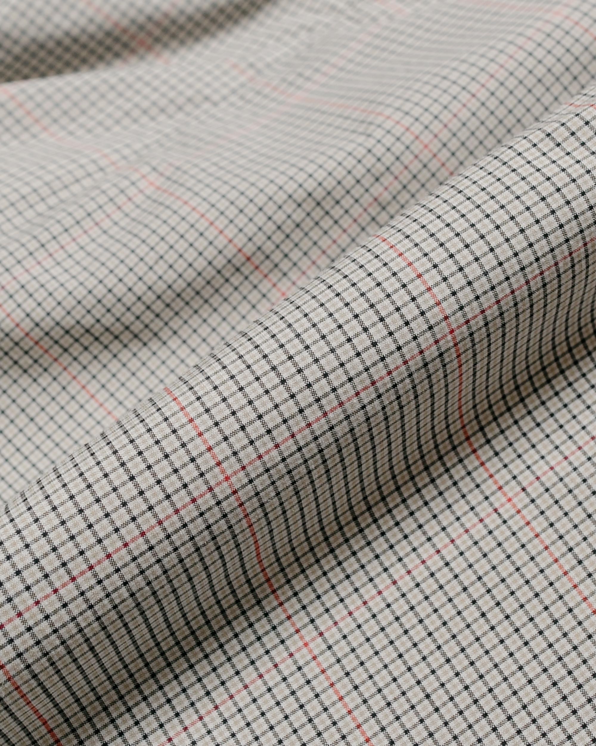 3B Box-Fit Jacket TR Plaid Beige - 5
