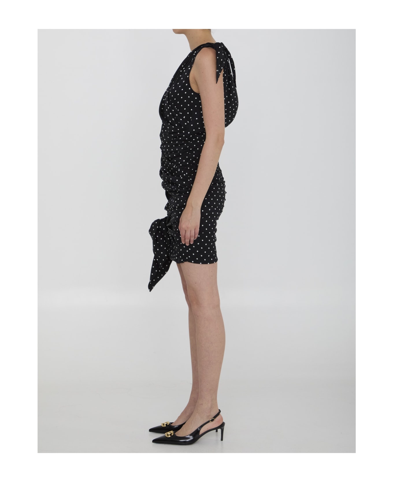 Midi Dress With Polka-dot Print - 3