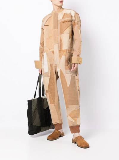 Greg Lauren patchwork-effect jumpsuit outlook